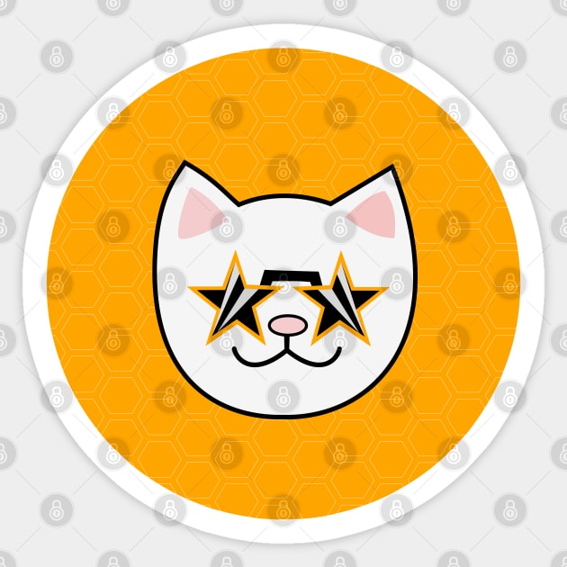 happy cat meow peow Sticker by jaml-12